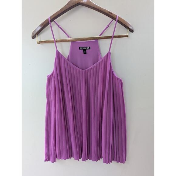 Express Tank Top Blouse Shirt Size Small Pink Women's Adjustable - Picture 1 of 7